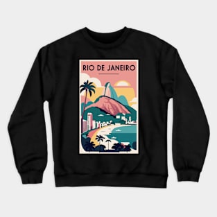 A Vintage Travel Art of Rio de Janeiro - Brazil Crewneck Sweatshirt